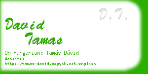 david tamas business card