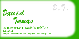 david tamas business card